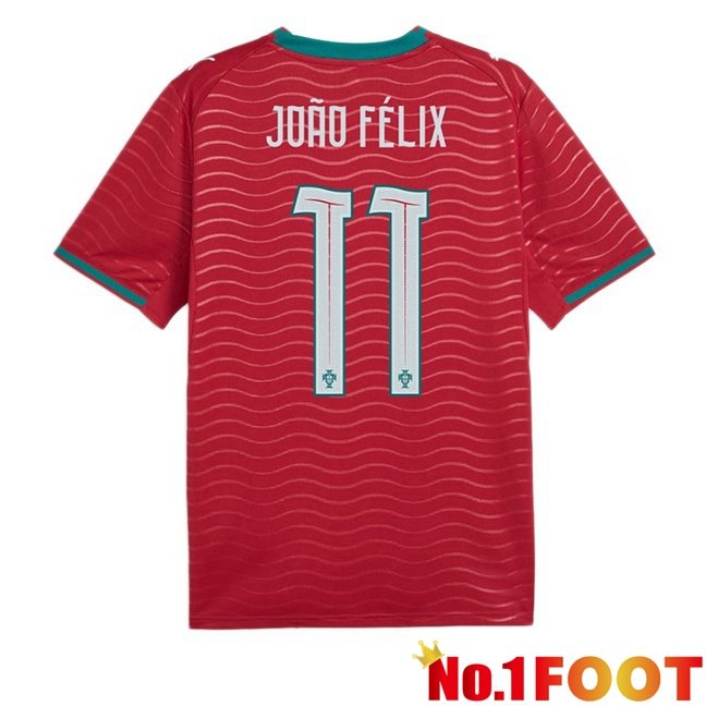 Portugal (João Félix 11) Home Soccer Jersey Red World Cup 2026