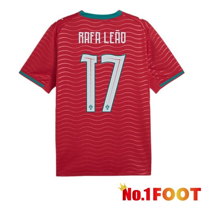 Portugal (Rafa Leão 17) Home Soccer Jersey Red World Cup 2026