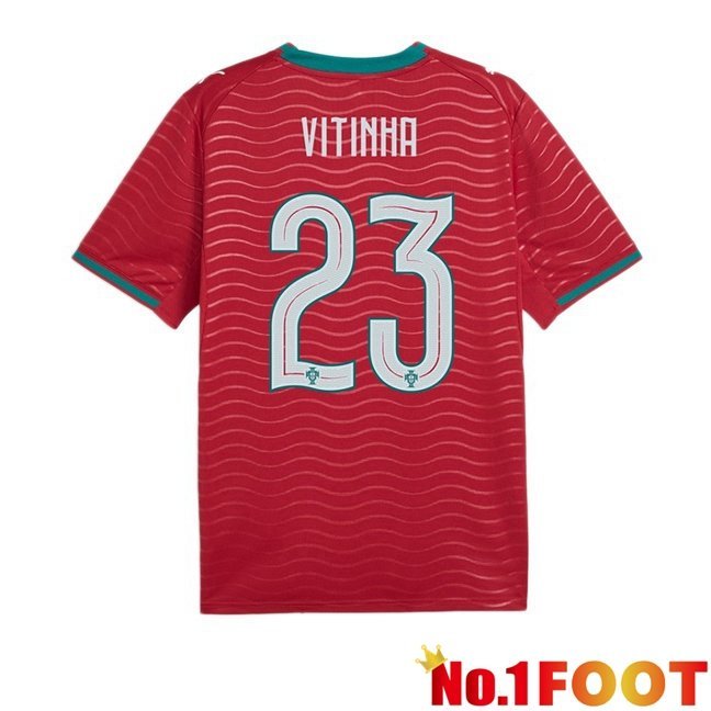 Portugal (Vitinha 23) Home Soccer Jersey Red World Cup 2026