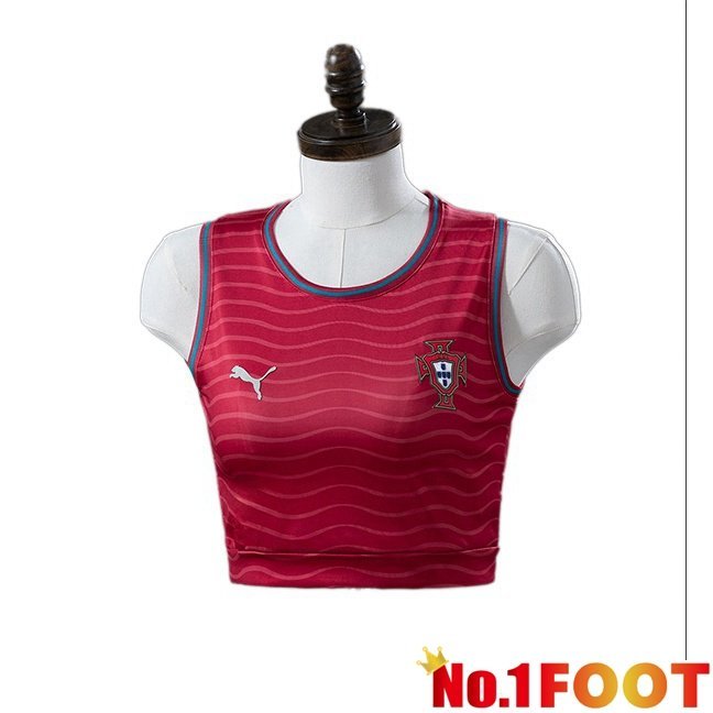 Portugal Court Women Home Soccer Jersey Red World Cup 2026