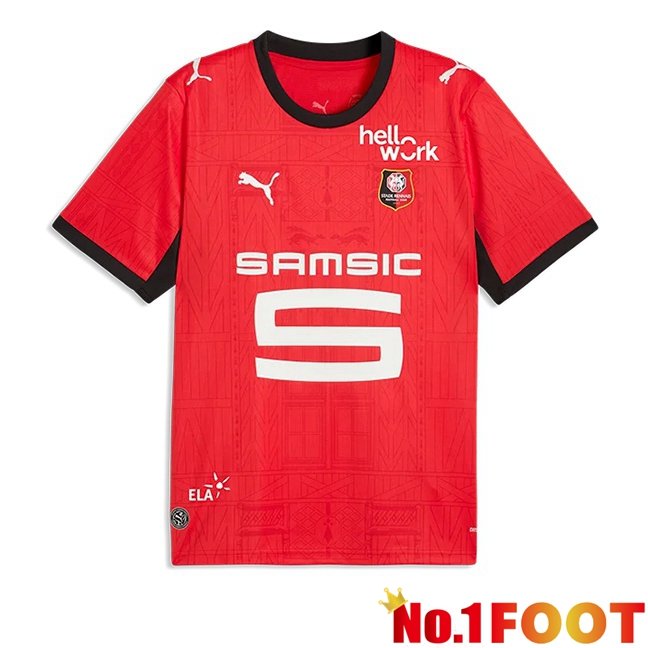 Stade Rennais Home Soccer Jersey Red 2026/2027