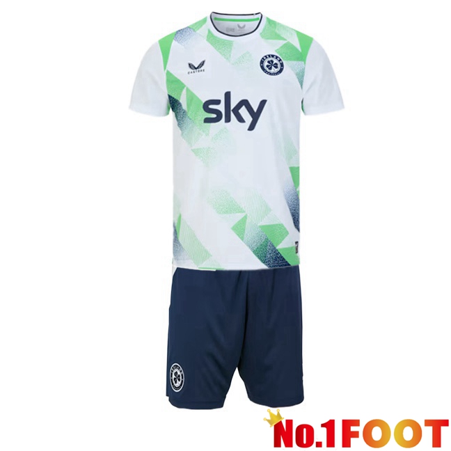Ireland Kids Away Soccer Jersey White World Cup 2026