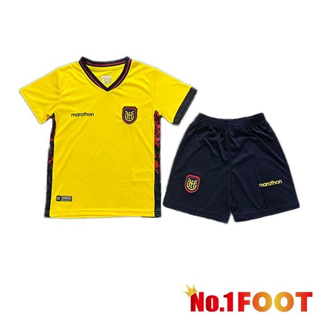 Ecuador Kids Home Soccer Jersey Yellow 2026/2027