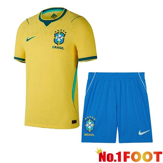 Brazil Kids Home Soccer Jersey World Cup 2026