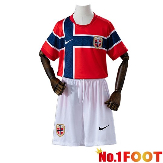 Norway Kids Home Soccer Jersey World Cup 2026