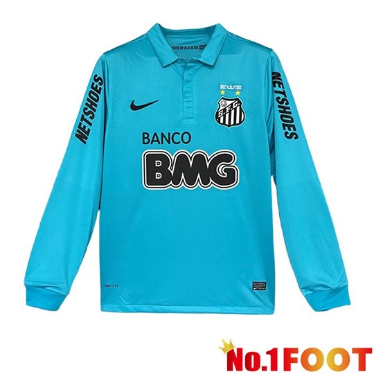 Santos Retro Soccer Jersey Long sleeve Blue 2011/2012