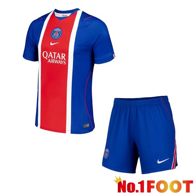 Paris PSG Kids Home Soccer Jersey Blue Red 2026/2027