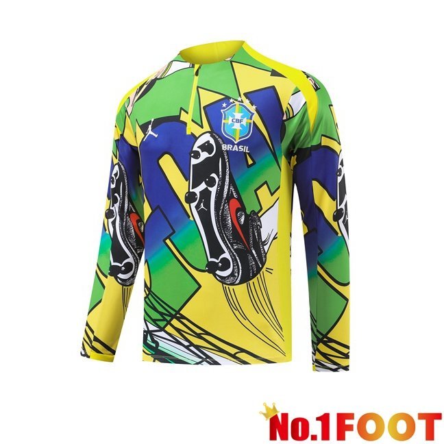 Brazil Training Sweatshirt Yellow Green 2026/2027