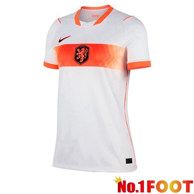 Netherlands Women Away Soccer Jersey White World Cup 2026