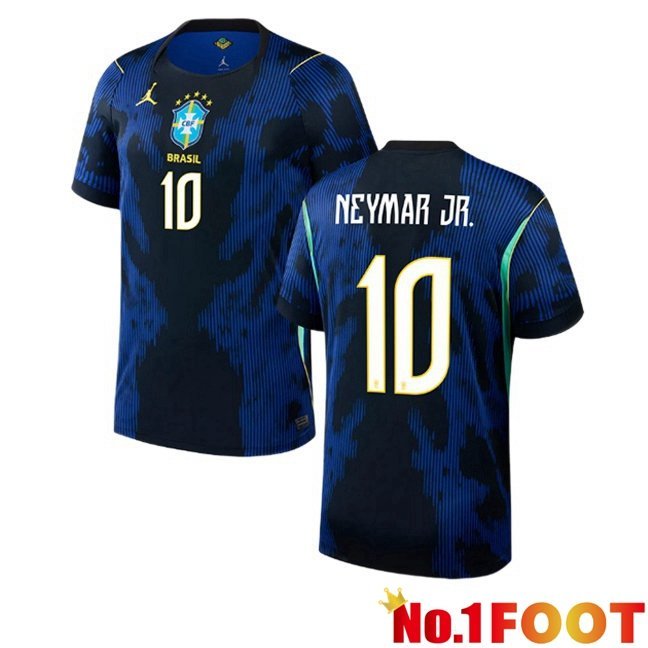 Brazil (NEYMAR JR 10) Away Soccer Jersey Blue Royal World Cup 2026