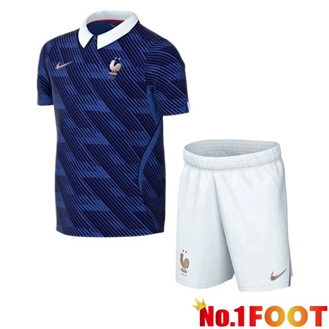 France Kids Home Soccer Jersey Blue Royal World Cup 2026