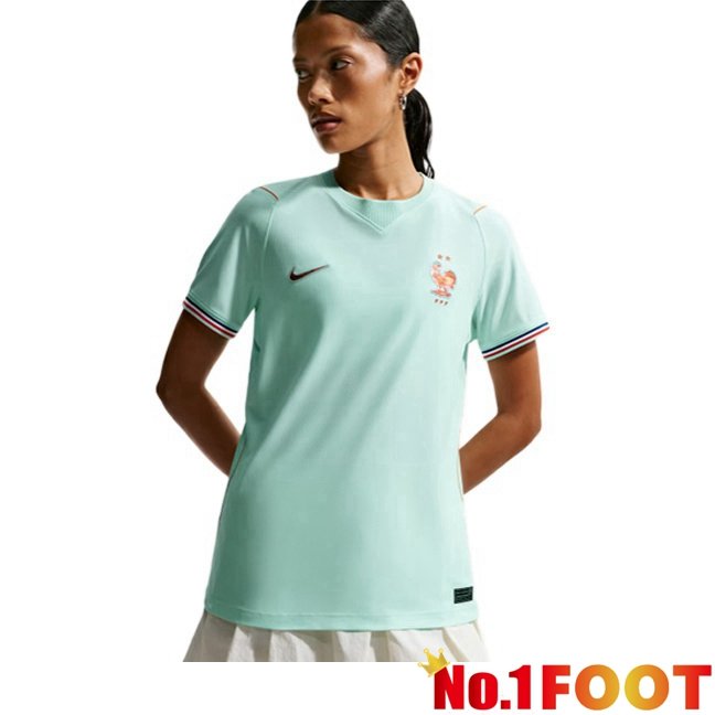 France Women Away Soccer Jersey Green World Cup 2026