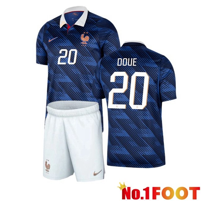 France (DOUE 20) Kids Home Soccer Jersey Blue Royal World Cup 2026