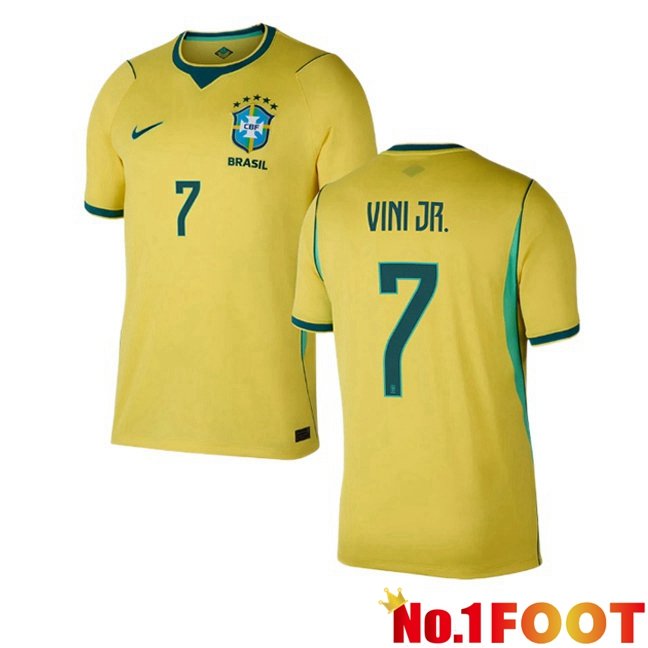Brazil (VINICIUS JR 7) Home Soccer Jersey Yellow World Cup 2026