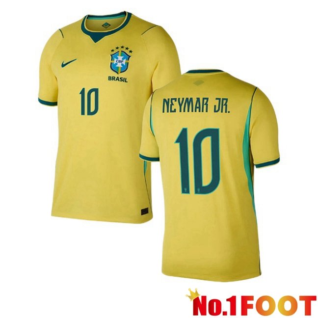 Brazil (NEYMAR JR 10) Home Soccer Jersey Yellow World Cup 2026