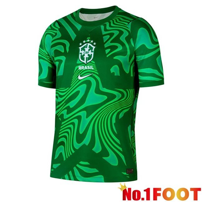 Brazil Goalkeeper Soccer Jersey Green World Cup 2026