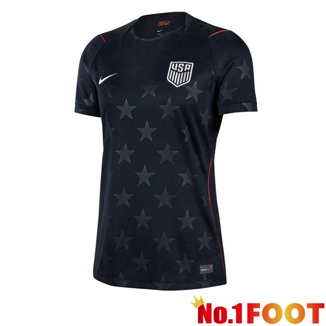 USA Women Away Soccer Jersey Black World Cup 2026