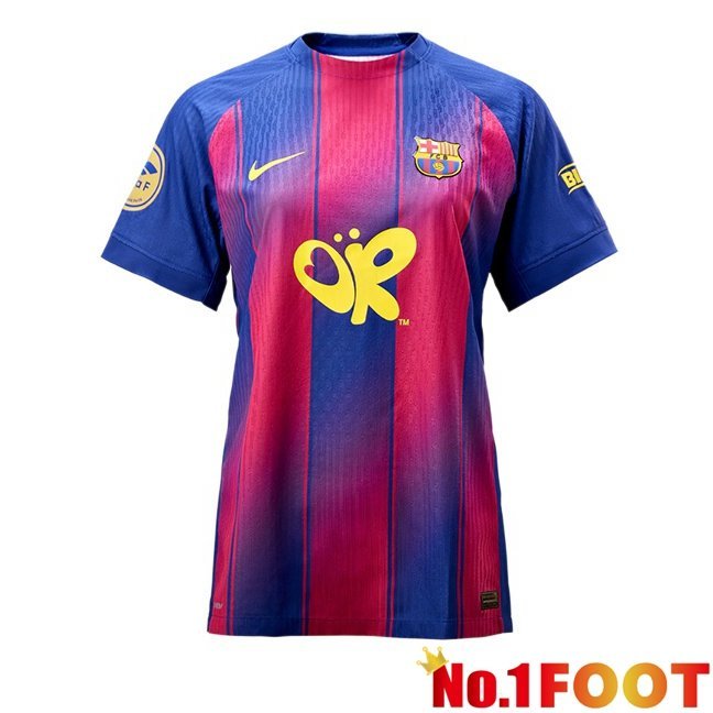FC Barcelona Women Home Soccer Jersey Soccer Jersey Special Edition Blue Red 2025/2026