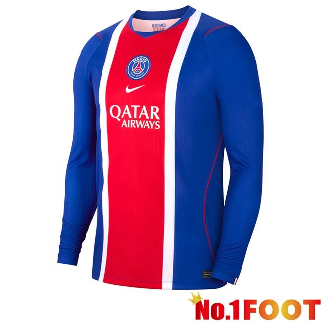 Paris PSG Home Soccer Jersey Long sleeve Blue Red 2026/2027