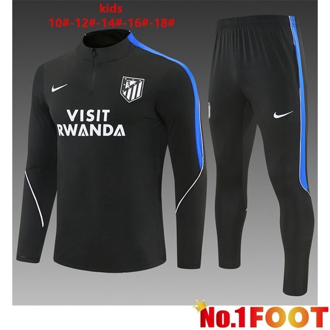 Atletico Madrid Kids kit Training Tracksuit Black 2026/2027
