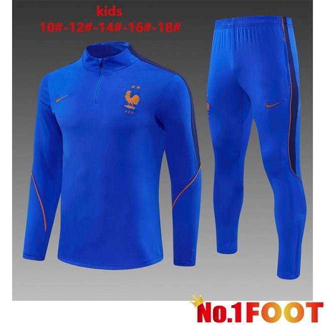 France Kids kit Training Tracksuit Blue 2026/2027