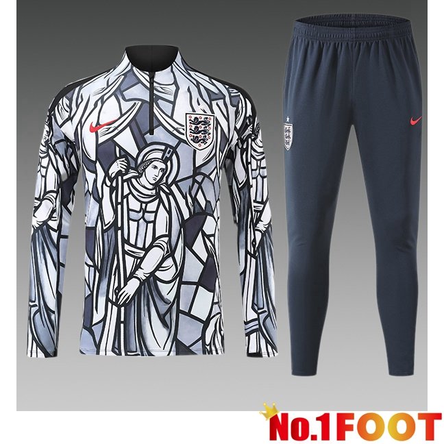 England Kids kit Training Tracksuit White Grey 2026/2027