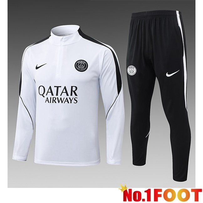 Paris PSG Kids kit Training Tracksuit White 2026/2027