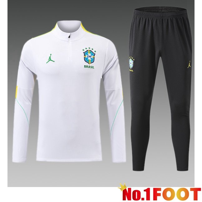 Brazil Kids kit Training Tracksuit White 2026/2027