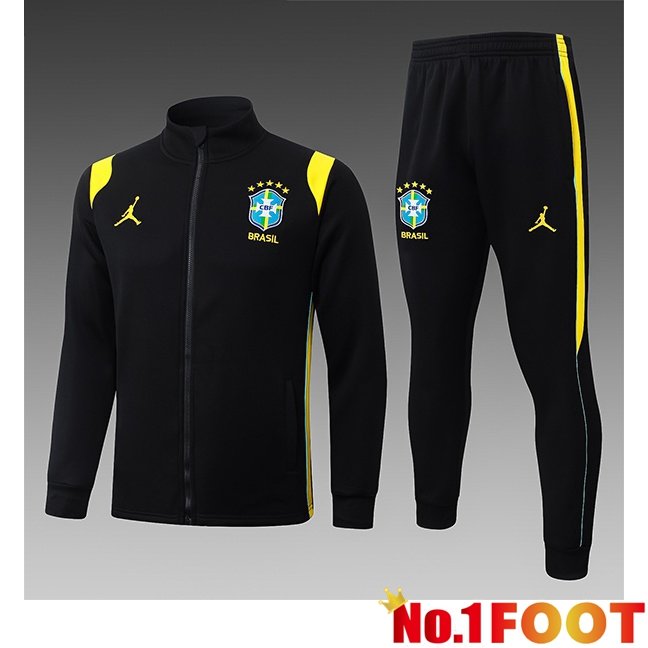 Brazil Kids kit Training Tracksuit - Training Jacket Black 2026/2027