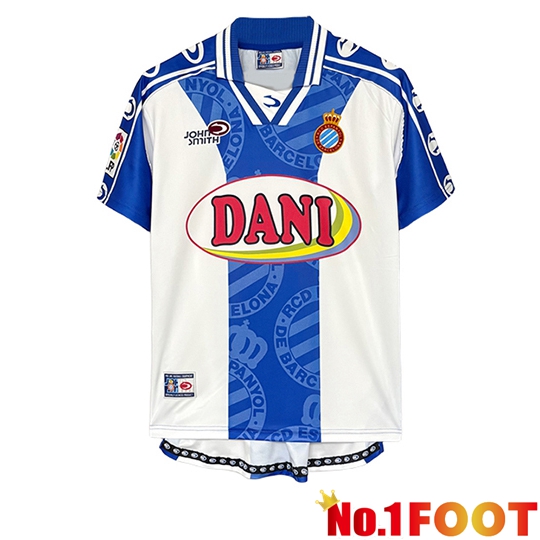 RCD Espanyol Retro Home Soccer Jersey 1990/2000