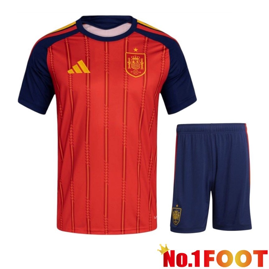 Spain Home kit Soccer Jersey + Shorts World Cup 2026