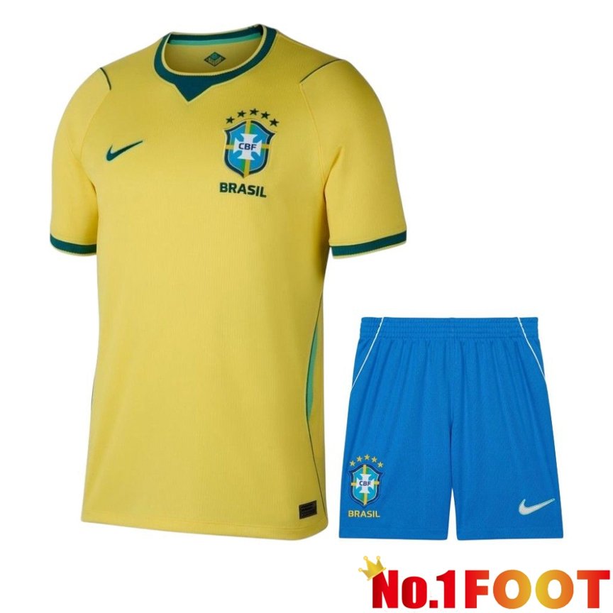 Brésil Home kit Soccer Jersey + Shorts World Cup 2026