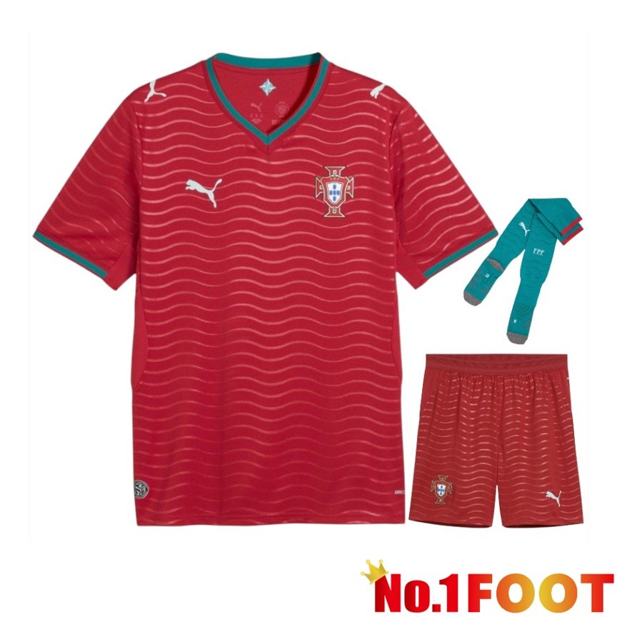 Portugal Home kit Soccer Jersey (Shorts + Socks) World Cup 2026