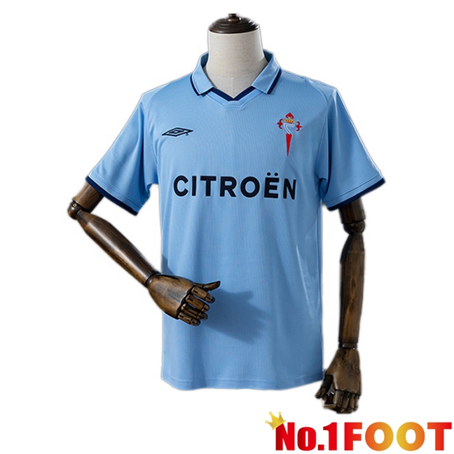 Celta Vigo UEFA Cup Retro Home Soccer Jersey Blue 2001-2002