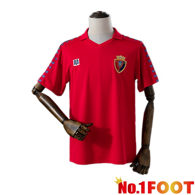 CA Osasuna Retro Home Soccer Jersey Red 1983-1984