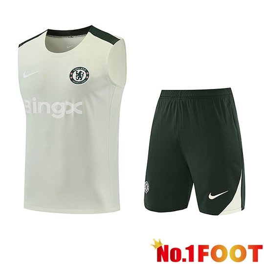 FC Chelsea kit Gilet Soccer Beige/Green 2026/2027