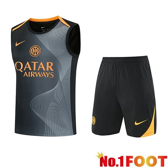 Inter Milan kit Gilet Soccer Black/Orange 2026/2027