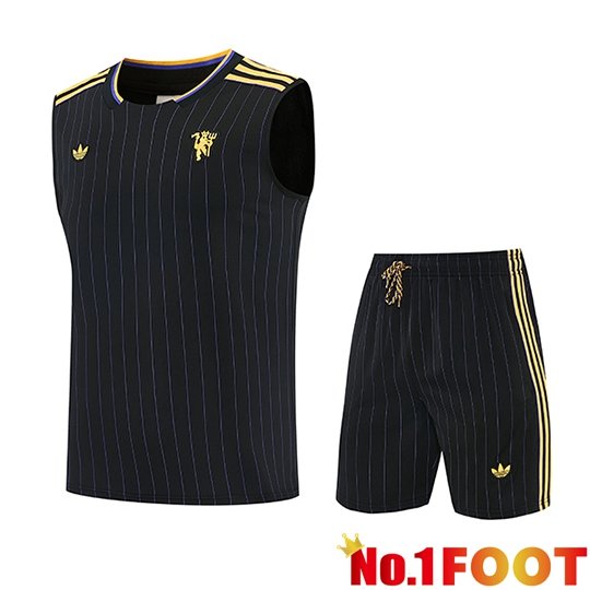 Manchester United kit Gilet Soccer Black/Yellow 2026/2027