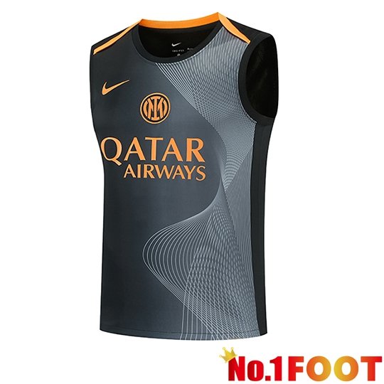 Inter Milan Gilet Soccer Black/Orange 2026/2027