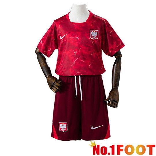 Poland Kids Away Soccer Jersey 2026/2027