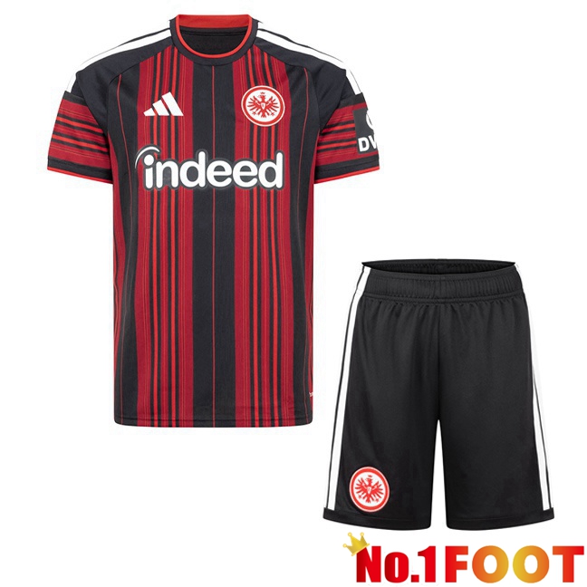 Eintracht Frankfurt Kids Home Soccer Jersey Red Black 2026/2027