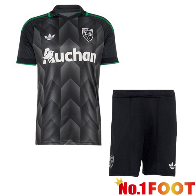 RC Lens Kids Away Soccer Jersey Black 2026/2027