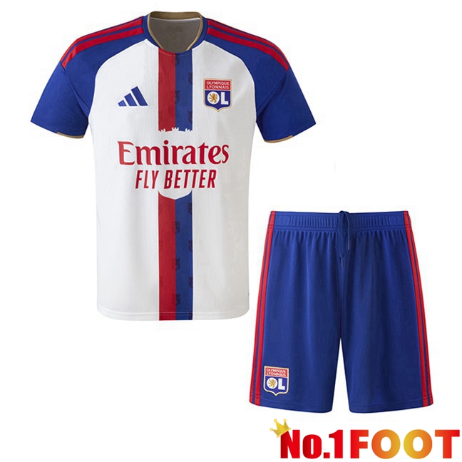 lyon OL Kids Home Soccer Jersey White 2026/2027