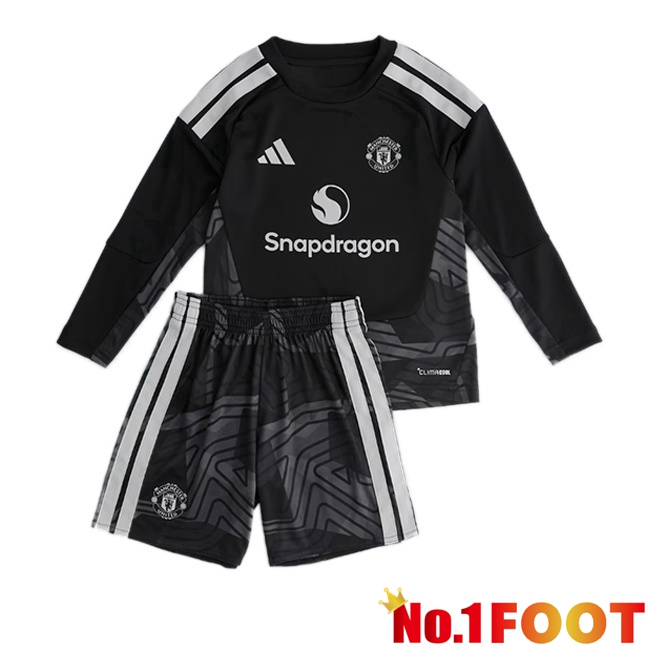 Manchester United Kids Goalkeeper Soccer Jersey Long sleeve Black 2026/2027