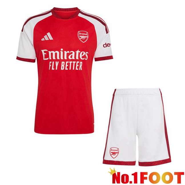Arsenal Kids Home Soccer Jersey Red White 2026/2027