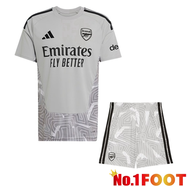 Arsenal Kids Goalkeeper Soccer Jersey Grey 2026/2027