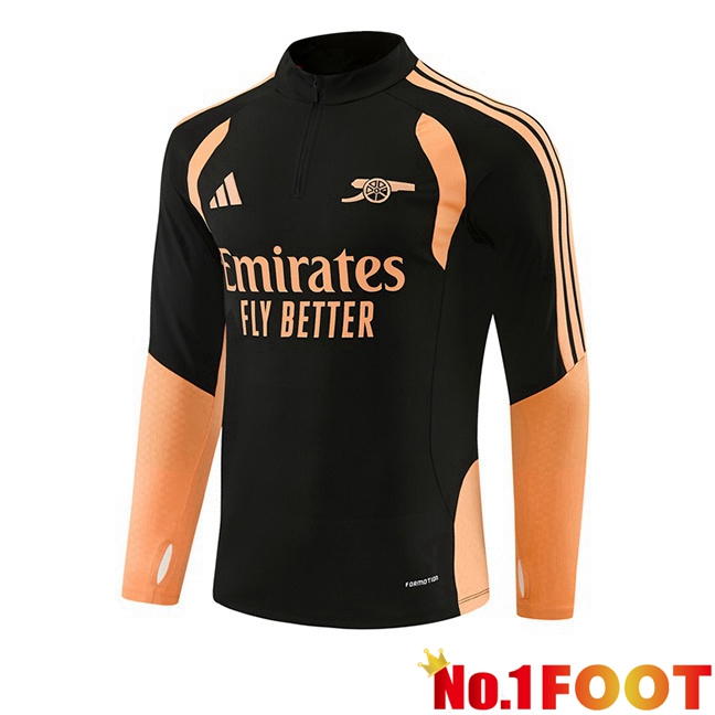 Arsenal Training Sweatshirt Black Orange 2026/2027