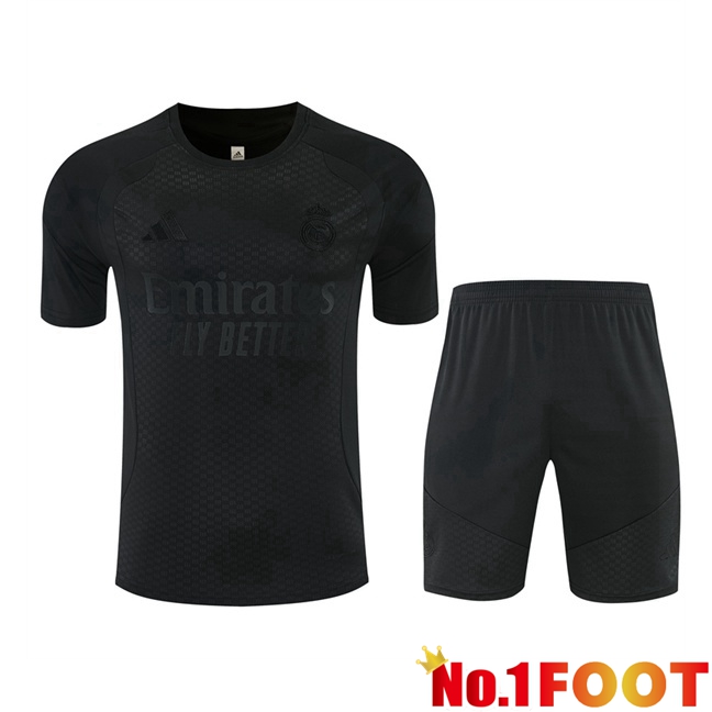 Real Madrid kit Training T Shirt + Shorts Black 2026/2027