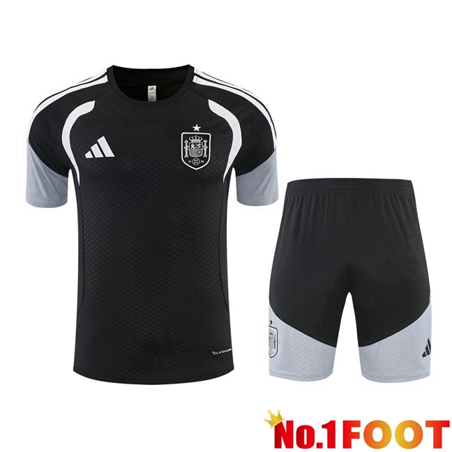 Spain kit Training T Shirt + Shorts Black 2026/2027