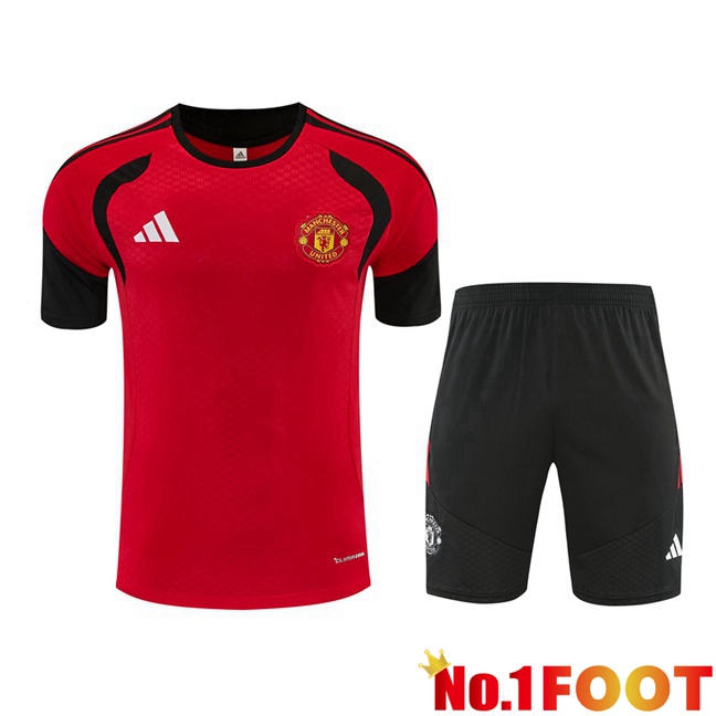 Manchester United kit Training T Shirt + Shorts Red 2026/2027